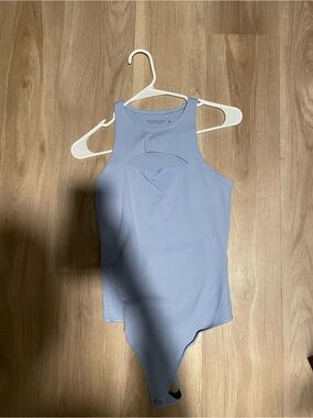 Abercrombie & Fitch Light Blue High-Neck Bodysuit